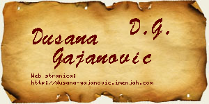 Dušana Gajanović vizit kartica